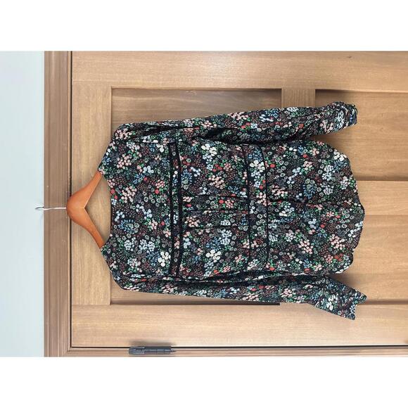 Veronica Beard 100% Silk Ripley Ruched Floral Blouse - Picture 7 of 15